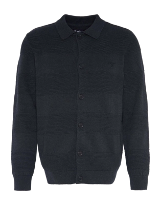 Zip Sweatshirt Barbour Men Filley Knitted Cardigan Black Marl