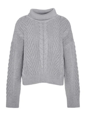 Pullover Barbour Beatrix Knitted Jumper Damen Grey Marl
