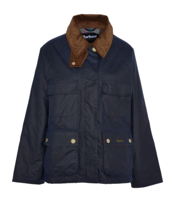 Jacket Barbour Women Ruth Wax Jacket Royal Navy Dress Tartan