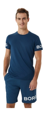 T-Shirt Björn Borg Men Performance Tee Blue Wing Teal