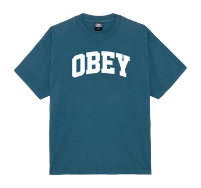 T-Shirt Obey Homme Collegiate Heavyweight Legion Blue