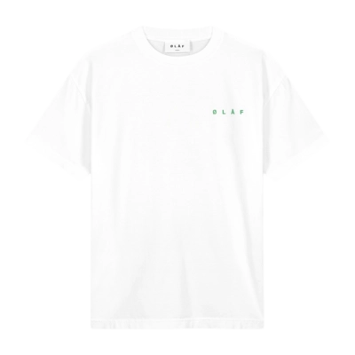 T-Shirt Olaf Hussein Men Spiral Face Tee Optical White