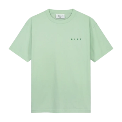 T-Shirt Olaf Hussein Men Spiral Face Tee Pale Green
