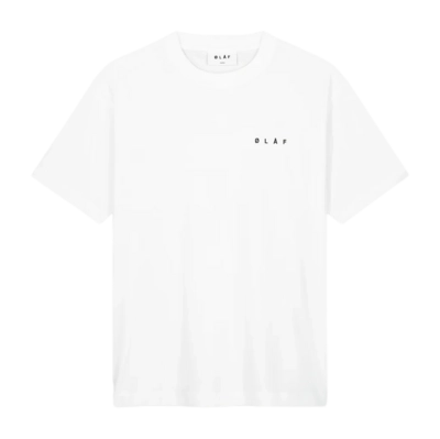 T-Shirt Olaf Hussein Men Graphite Tee Optical White