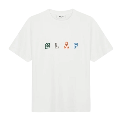T-Shirt Olaf Hussein Men Sans Embro Logo Tee Optical White
