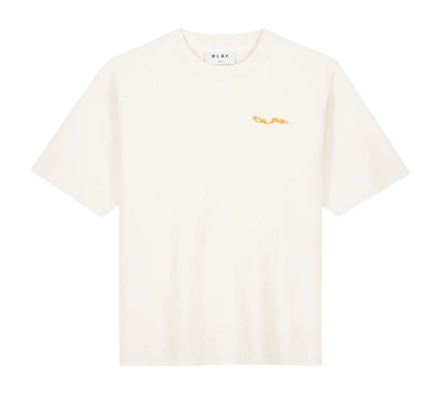 T-shirt Olaf Hussein Homme Wavy Drift Embro Tee Off White