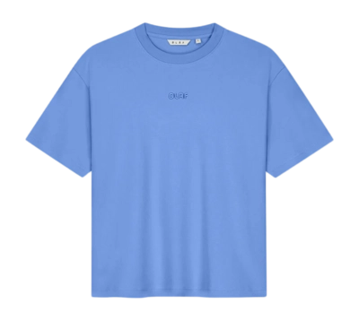 T-Shirt Olaf Hussein Women Retro Logo Boxy Tee Summer Sky Blue