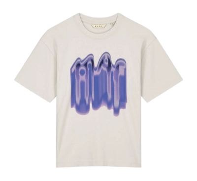 T-Shirt Olaf Hussein Women Smudge Logo Tee Cement