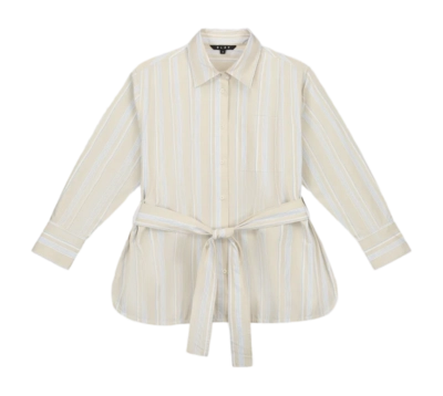 Chemise Olaf Hussein Femme Stripe Tie LS Blue Stripe