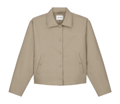 Blouson Olaf Hussein Femme Cropped Taupe