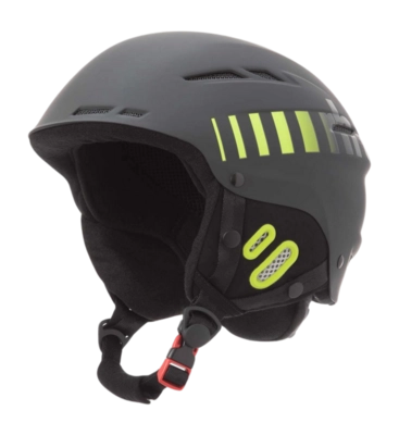 Casque de Ski RH+ Unisexe Rider Matt Black / Logo Shiny Acid Green Faded To Black