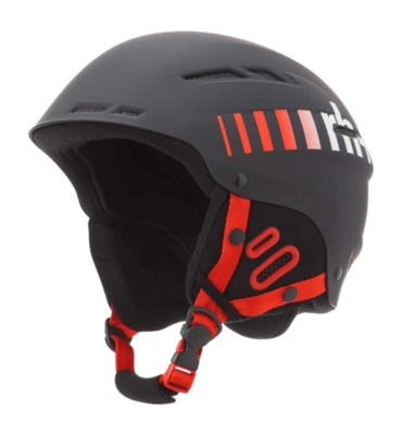 Ski Helmet RH+ Unisex Rider Matt Black / Logo Red Faded To White