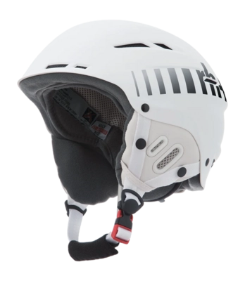 Ski Helmet RH+ Unisex Rider Matte White / Logo Shiny Grey Faded To Black