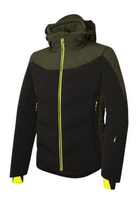 Ski Jacket RH+ Men Solaris Black / Dark Khaki / Acid Green