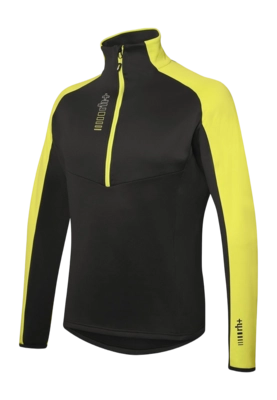 Pull de Ski RH+ Homme Kyril Demi Zip Jersey Black / Acid Green