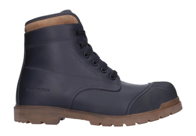 Veiligheidsschoen FootFellas Heren Veterboot Troy Zwart