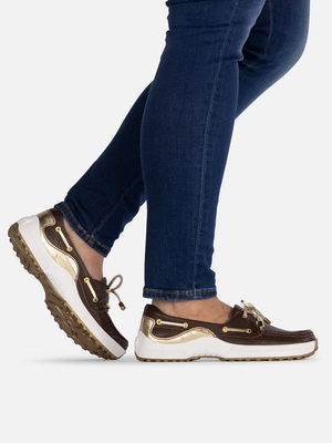 5---zoo-adventure-dames-mocassin-susan-espresso-gold-bruin-22781-023-fashion