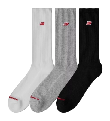 Socks New Balance Unisex Patch Logo Crew White Multi (3 Pack)