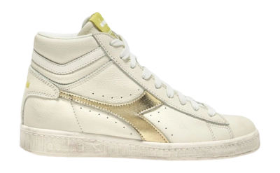 Diadora Women Game L High Waxed Metal White Endive