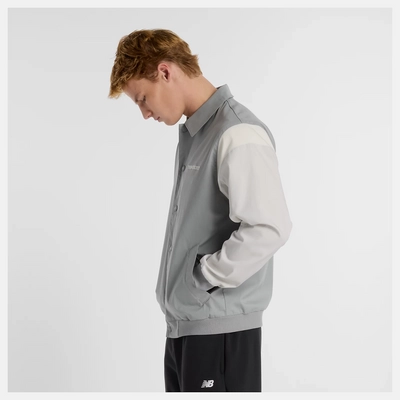 Jas New Balance Men Athletics Varsity Jacket Slate Grey