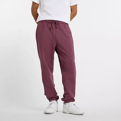 Trainingsbroek New Balance Men Athletics French Terry Jogger Faded Plum