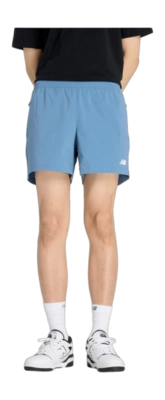 Korte Broek New Balance Men Athletics Stretch Woven Short 5 Shoreline Blue