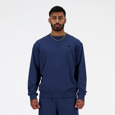 Trui New Balance Men Athletics French Terry Crew NB Navy
