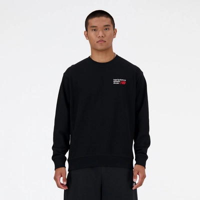 Trui New Balance Men Athletics Premium Logo Crew Black