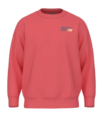Trui New Balance Men Athletics Premium Logo Crew Drift Red