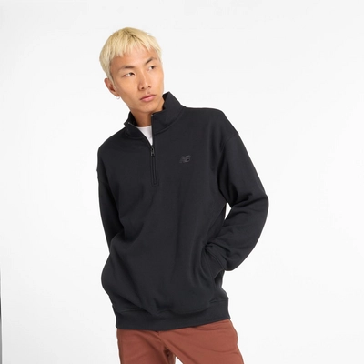 Trui New Balance Men Athletics Fleece 1/2 Zip Black