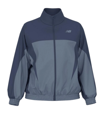 Jas New Balance Women Color Blocked Woven Jacket Dusk Shower