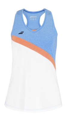 Tanktop Babolat Kids Play Tank Top Girl White Blithe Blue Heather