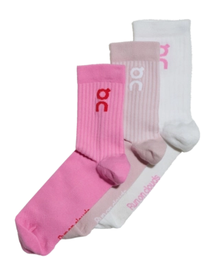 Hardloopsok On Running Unisex Logo High Mauve Raspberry (3 Pack)