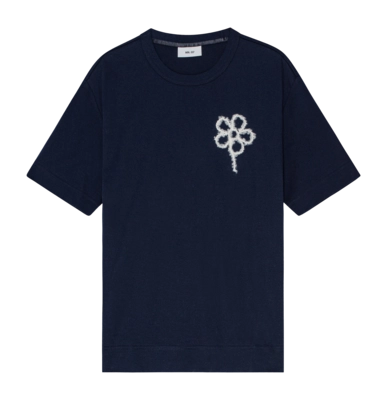 T-Shirt NN07 Homme Pedro EMB SS 3525 Navy Blue