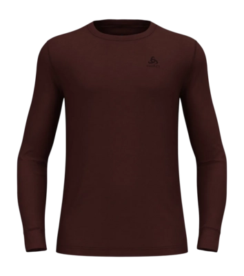 Maillot de Corps Odlo Homme BL Top Crew Neck L/S Merino 200 Fudge