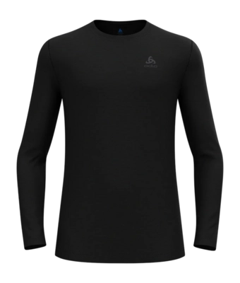 Unterhemd Odlo Herren BL Top Crew Neck L/S Merino 160 Black