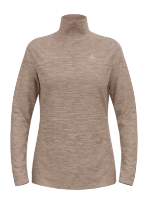Longsleeve Odlo Women Mid Layer 1/2 Zip Essential Thermal Cinder Melange