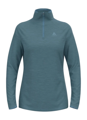 Long Sleeve T-Shirt Odlo Women Mid Layer 1/2 Zip Essential Thermal Provincial Blue Melange 25
