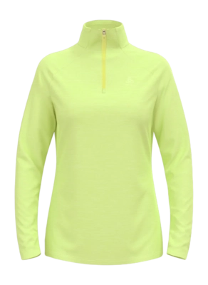 Longsleeve Odlo Women Mid Layer 1/2 Zip Essential Thermal Shadow Lime Melange