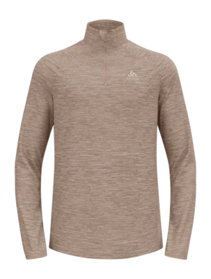 T-Shirt Manches Longues Odlo Homme Mid Layer 1/2 Zip Essential Thermal Cinder Melange