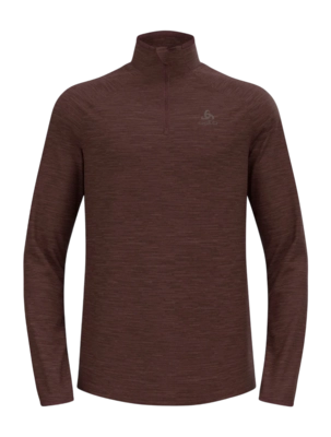 Longsleeve Odlo Herren Mid Layer 1/2 Zip Essential Thermal Fudge Melange