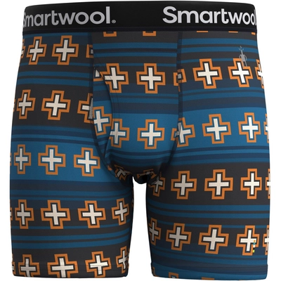 Boxershort Smartwool Men Merino Print Brief Boxed Everyday Deep Navy Paths Crossed