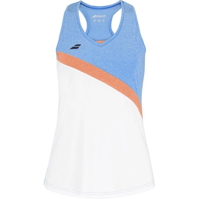 Débardeur Babolat Women Play Tank Top White Blithe Blue Heather