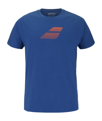 Tennisshirt Babolat Herren Exercise Big Flag Dark Blue