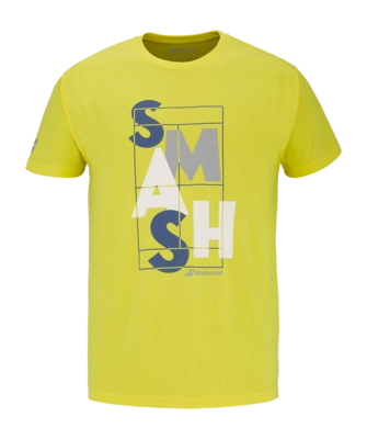 Tennisshirt Babolat Exercise Message Tee Herren Blazing Yellow