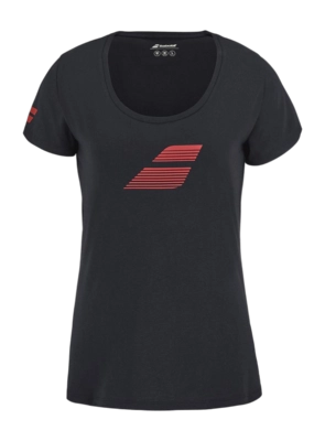 Tennisshirt Babolat Women Exercise Flag Tee Women Black Black