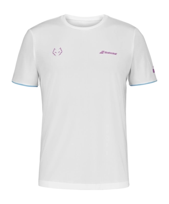 T-shirt de Tennis Babolat Men Crew Neck Tee Lebron White White