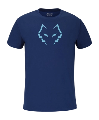 Tennisshirt Babolat Cotton Tee Juan Lebron Herren Estate Blue