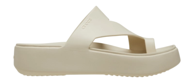 Slipper Crocs Getaway Platform Toe Loop Damen Sandstone