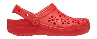 Clogs Crocs Classic Floral Cut Out Clog Kinder Cherry Red